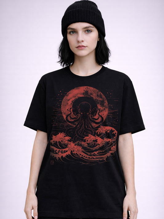 Cthulhu Red Moon T Shirt