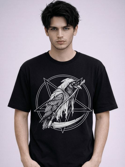 Grim Reaper Crow T Shirt