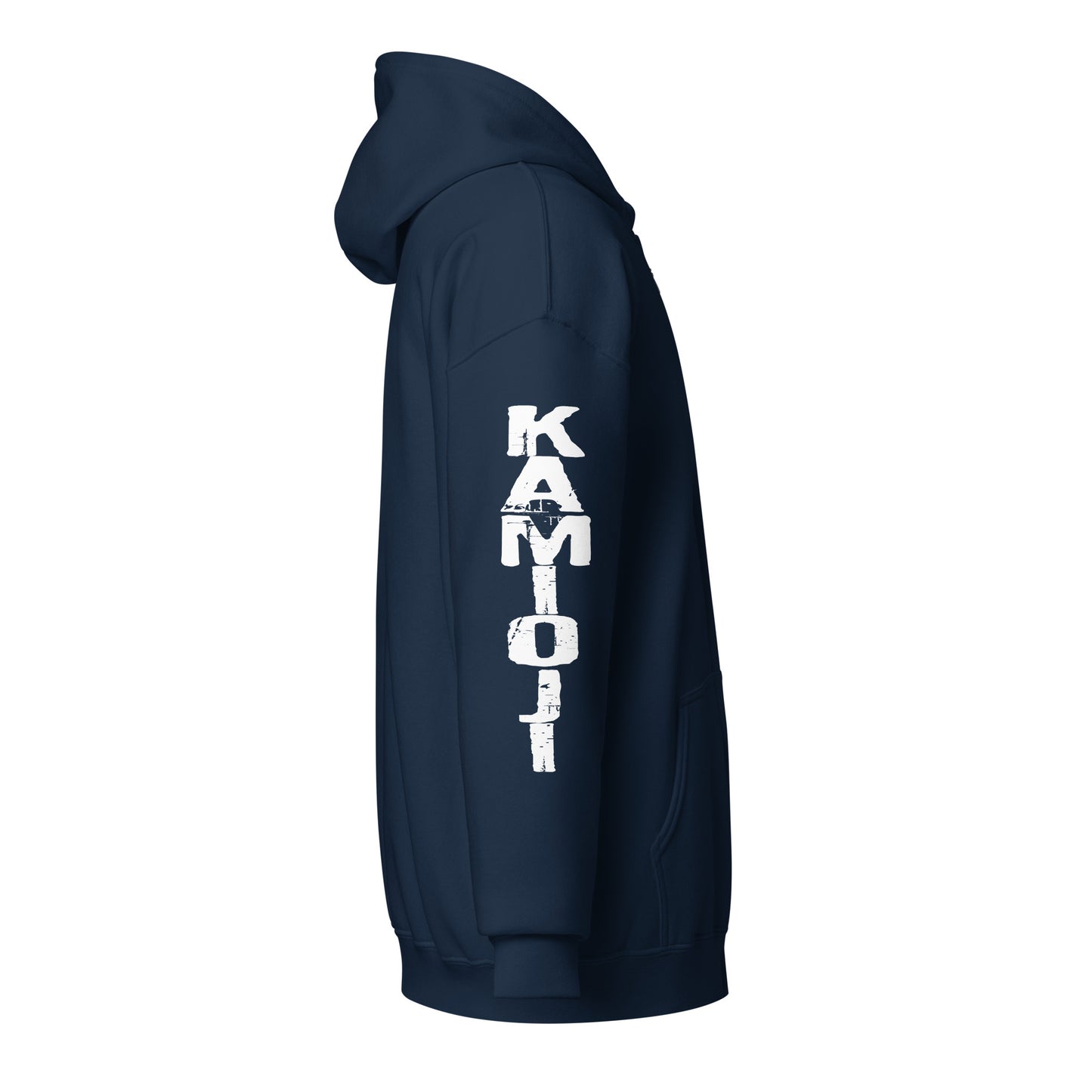 Cryptid lover zip hoodie with mysterious creature design inspired by urban legends, paranormal stories, and monster folklore. | Colour: Navy