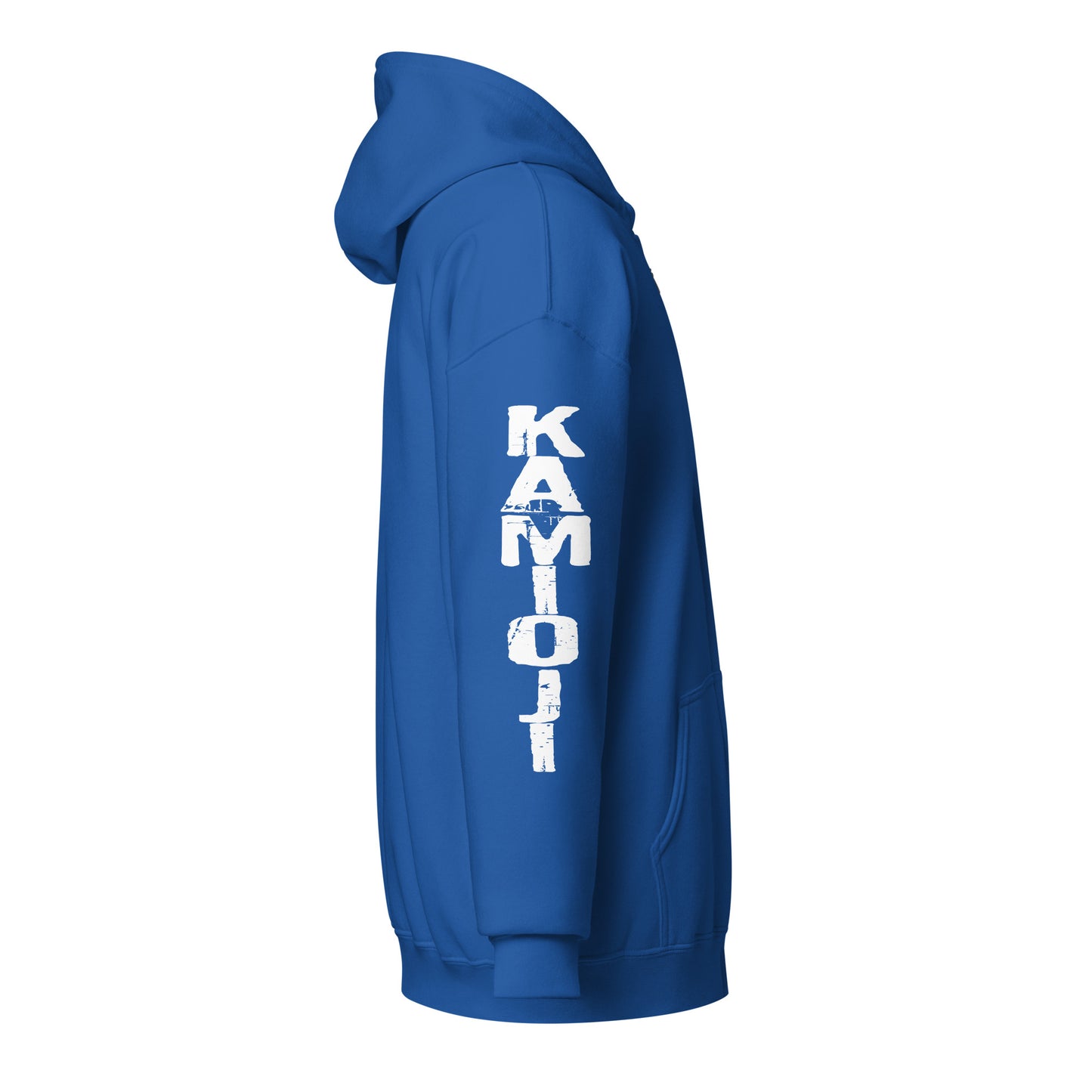 Cryptozoology zip hoodie featuring legendary cryptid friends gathered beneath the moon in detailed gothic artwork. | Colour: Royal Blue