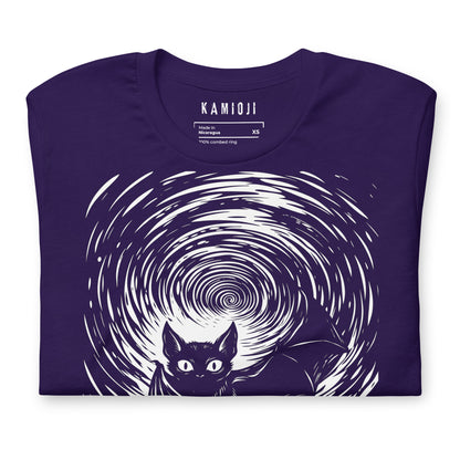occult bat graphic tee with bold white linework on black alternative t shirt