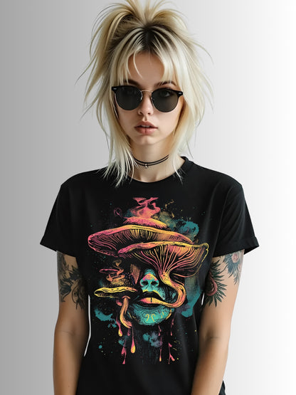 Trippy Mushroom Head T-Shirt